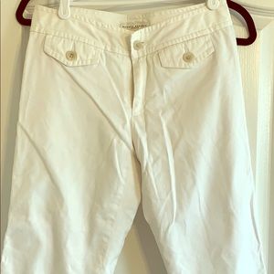 Banana republic white cropped pant